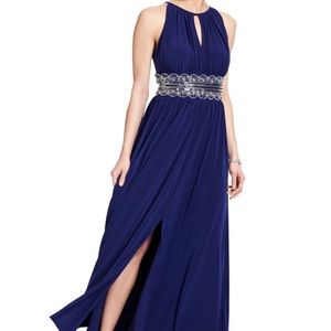 R & M Richards petite beaded gown